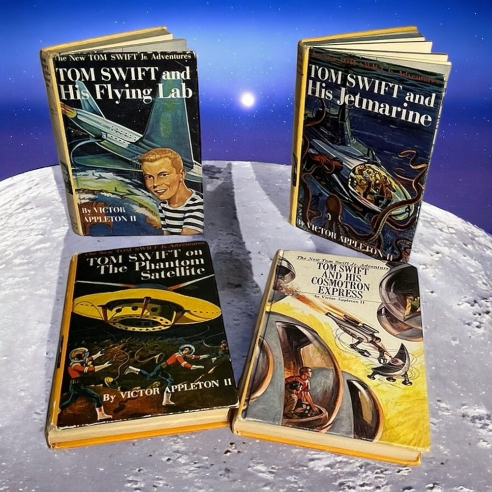 Tom Swift Hardcover Books Set Science Fiction Victor Appleton II lot 4 Vintage